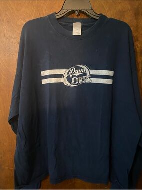 2xl Dark Blue Long Sleeve Drum Corps Tshirt.